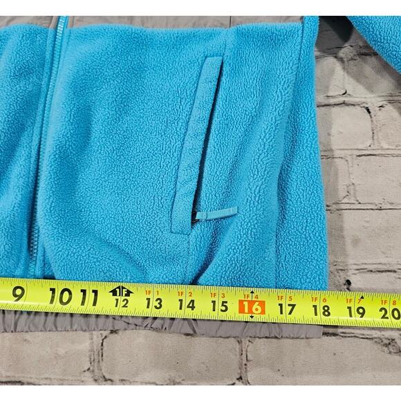 The North Face Denali Zip Up Fleece Jacket Aqua Gray GIRLS SIZE LARGE 14-16 - Picture 5 of 14